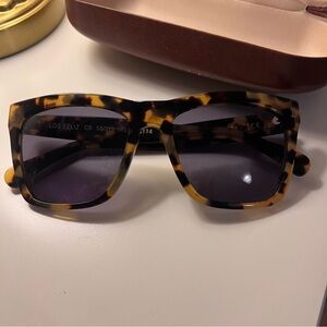 Illesteva Los Feliz LFZ9 Square Tortoise Shell Sunglasses